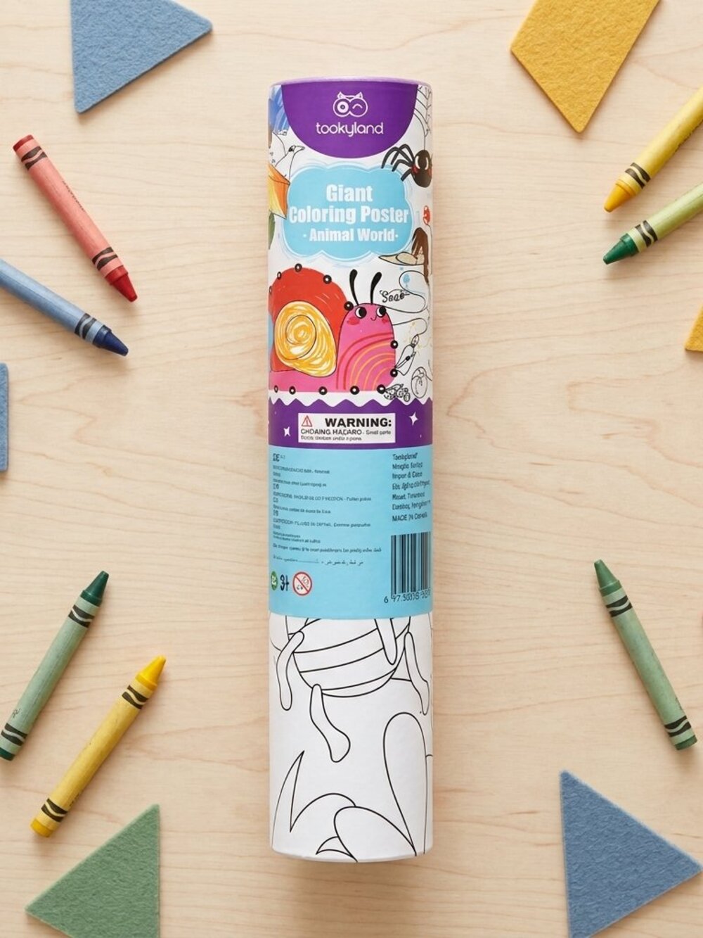 NEW Tookyland Giant Coloring Poster Roll Montessori Kids Coloring Paper Activity